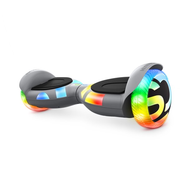 Jetson Litho X Hoverboard, Lava LED Technology, Light-Up Deck, Illuminated Rims/Tires, Grey