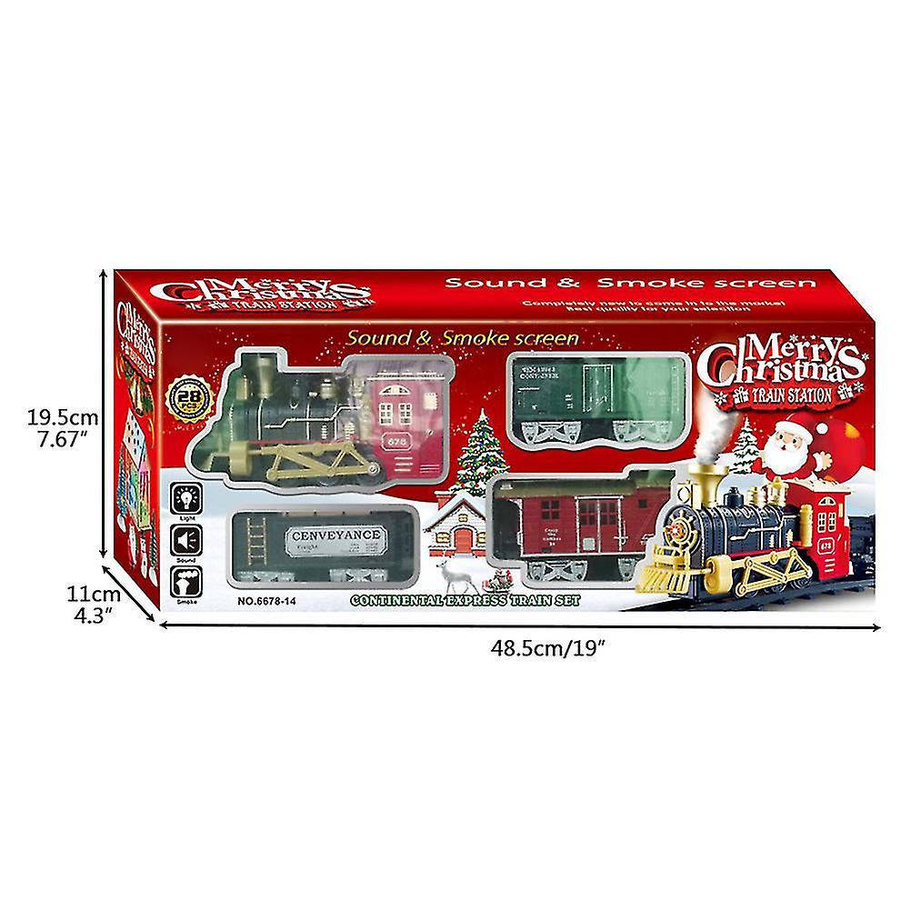 Steam Locomotive Train，Christmas Train Set Electric Tracks Playset Christmas Train Set User-Friendly Design