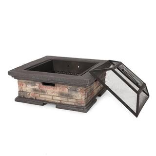 Noble House Ehlen 29 in. Stone Wood Burning Fire Pit 107120