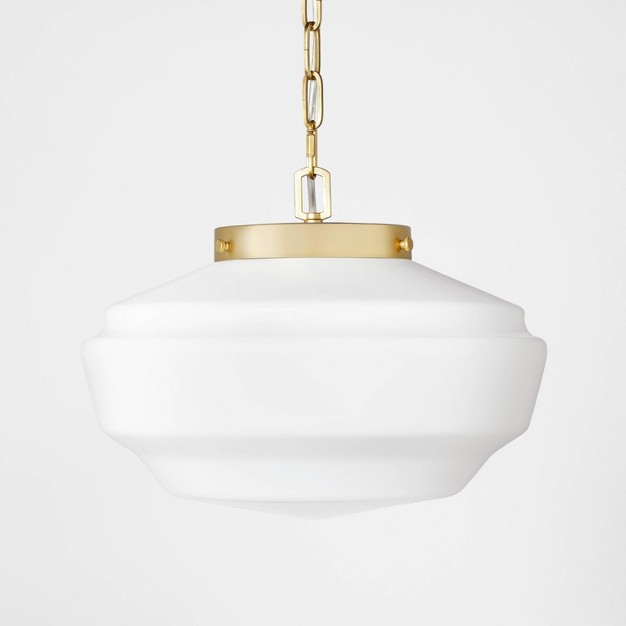 Milk Glass Adjustable Pendant Ceiling Light With Magnolia