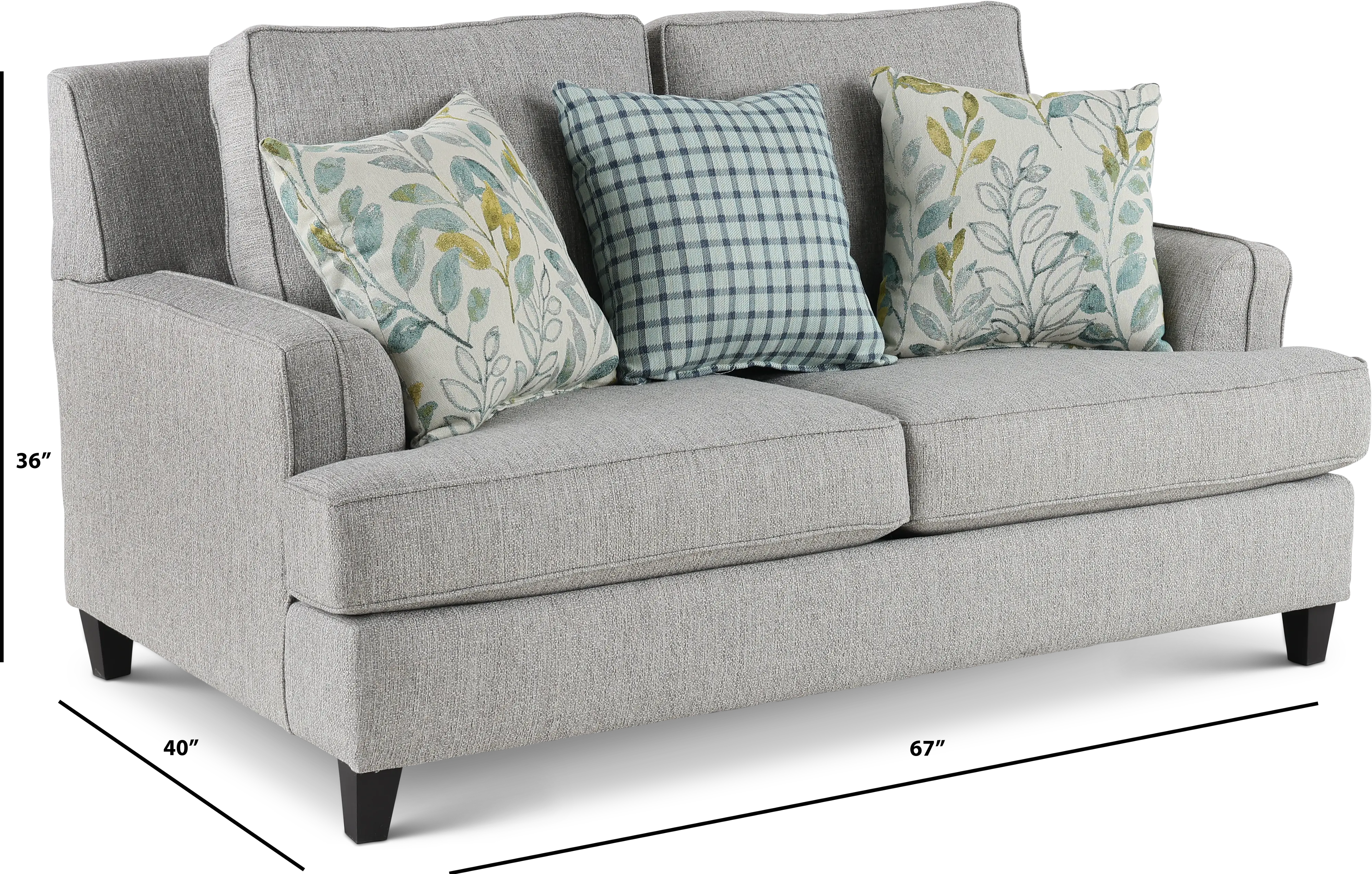 American Farmhouse Gray Loveseat