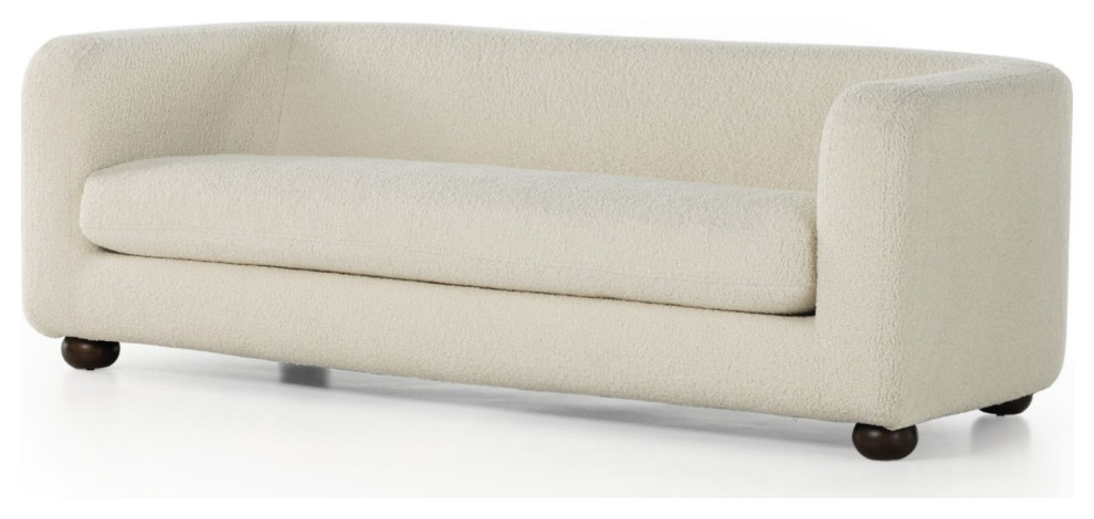 Gidget Sheepskin Natural Sofa 84 quot  Traditional   Sofas   by Zin Home  Houzz