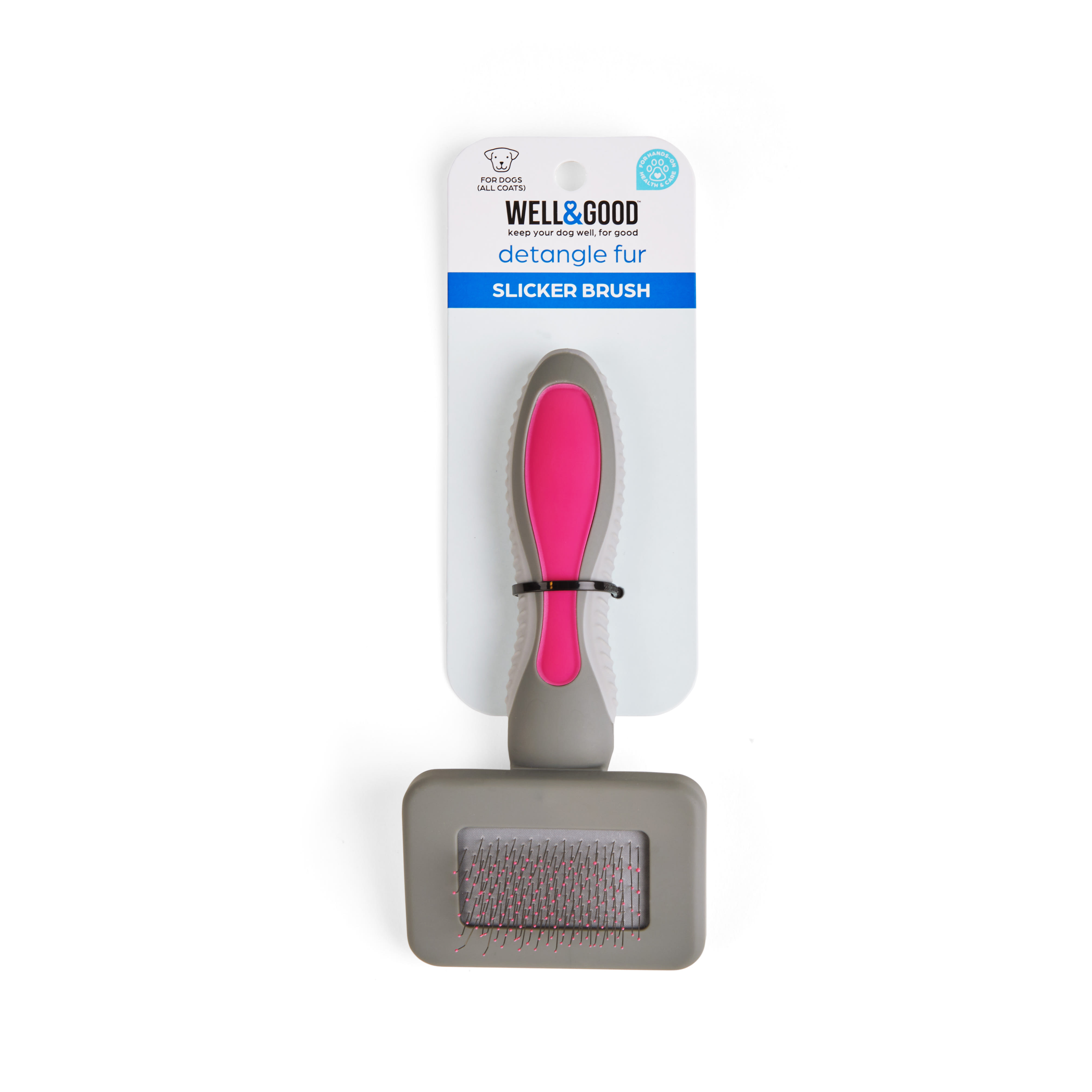 Well  Good Pink Cushion Slicker Dog Brush， Mini