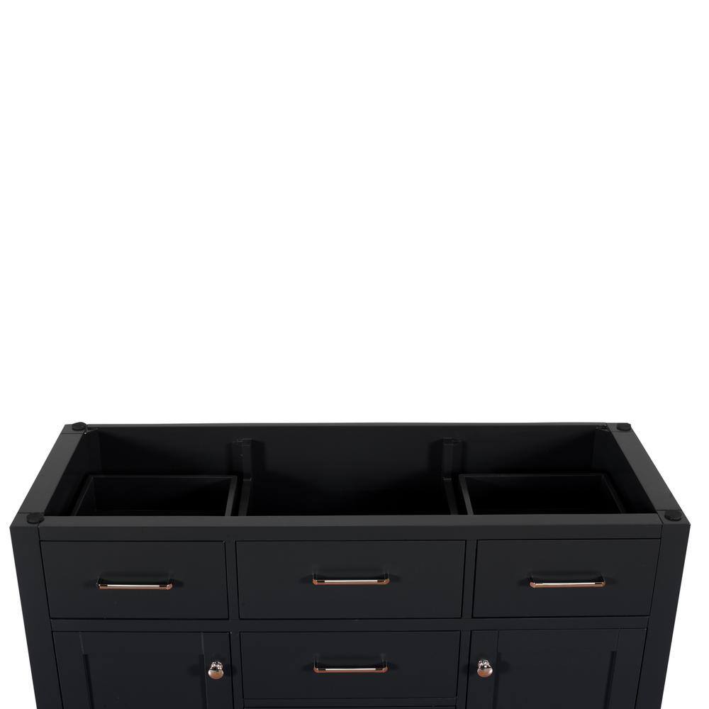 Laguna 48 in. W x 18 in. D x 35 in. H Bath Vanity Cabinet without Top in Black LA-48-CAB-BL