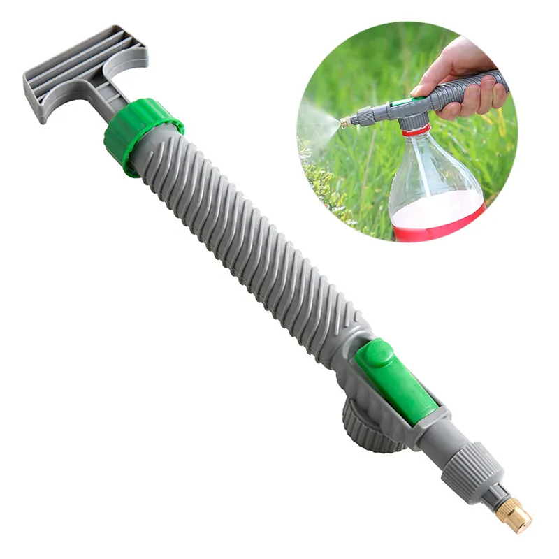 Adjustable Drink Bottle Spray Head Nozzle Garden Watering Tool High Pressure Air Manual Pump Sprayer