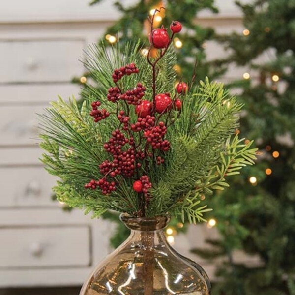 Winter Party Pine and Berry Bush 15