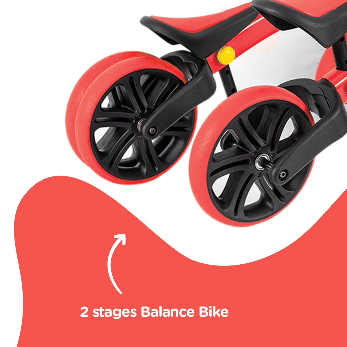 Yvolution Y Velo Toddler Balance Bike - Red | 9" Training Bicycle - Age 18 Months to 3 Years, Unisex