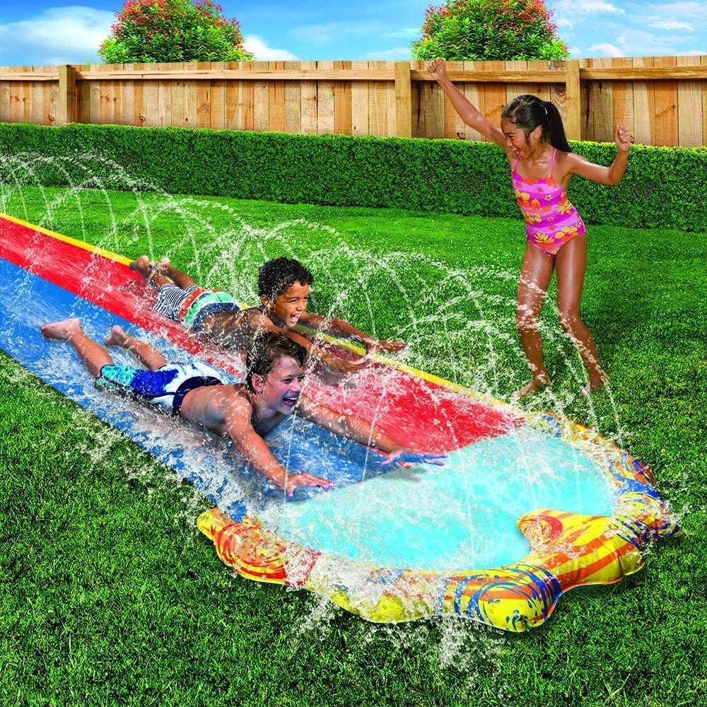 BANZAI 16ft x 58in Splash Sprint Racing Water Slide (Double Slide)