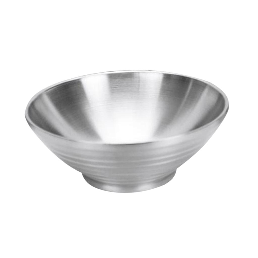 Stainless Steel ， Large Metal Salad Bowl， Serving Bowl For Fruit And Vegetable， Kitchen Mixing Bowl， Kids Snacks Bowl， ， 22cm