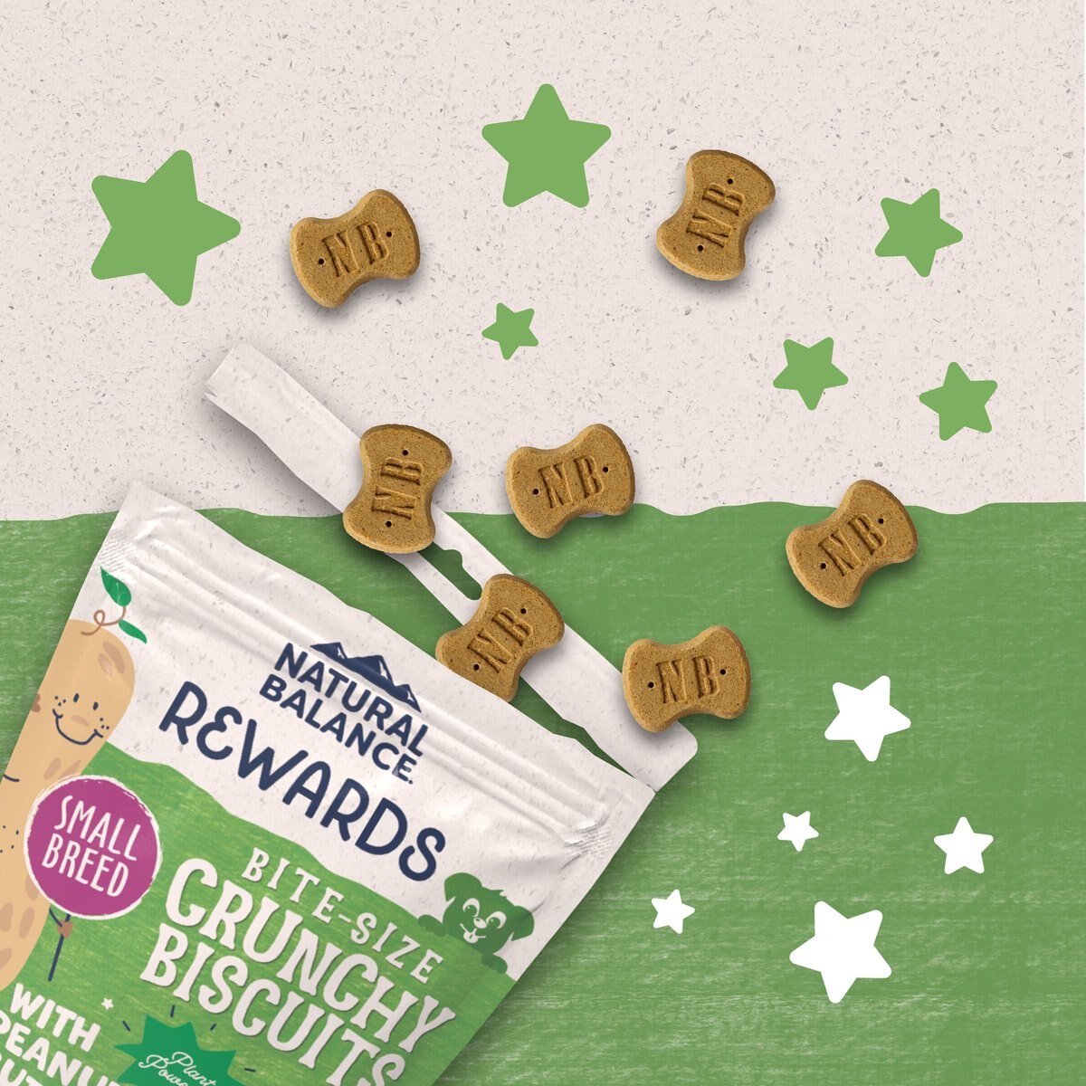 Natural Balance Rewards Crunchy Biscuits With Peanut Butter Small Breed Dog Treats