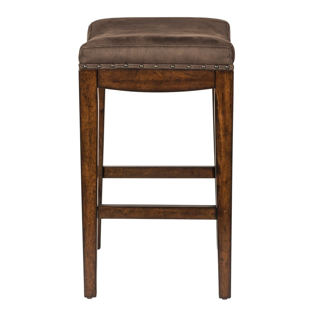 Aspen Skies Russet Brown 4 Piece Console Set (1 Console 3 Stools)