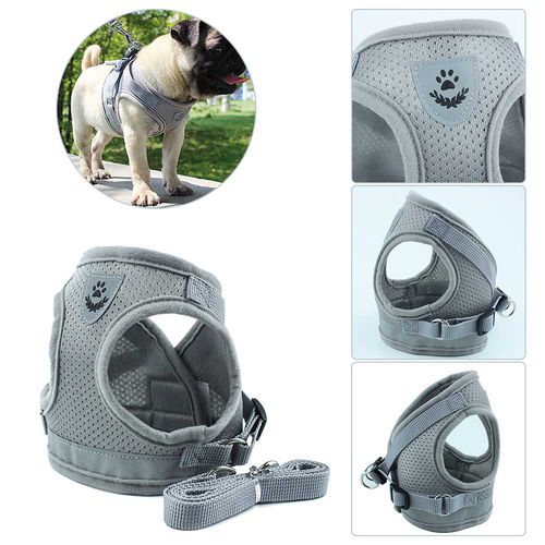 SHIYAO Nylon Dog Vest Harness Patches Reflective Small Large Medium Excellent(Black-L)