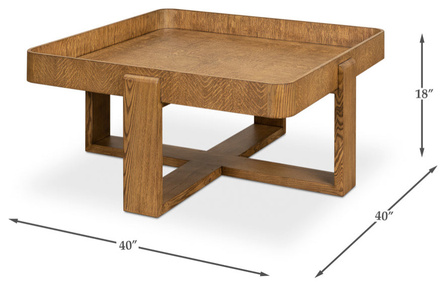 Grand Traytop Cocktal Table Heather Gray   Modern   Coffee Tables   by Sideboards and Things  Houzz