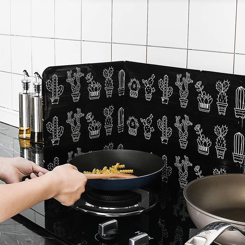 Baffle Fried Vegetable Heat Insulation Oil-proof Splash-proof Scalding Baffle Kitchen Stove Oil Printing Aluminum Foil Baffle