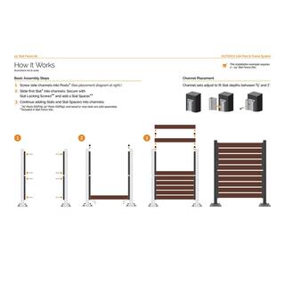 OUTDECO 24 in. Galvanized Steel Adjustable Slat Fence Frame Kit ODSL2