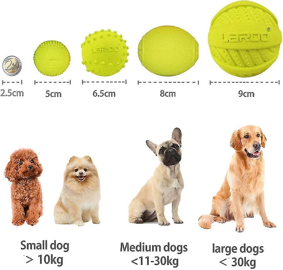 Squeaky Dog Ball， Indestructible Dog Toy， Rubber Dog Ball， Floating On Dog Toy For S， Medium And Lar Dogs (9cm， )