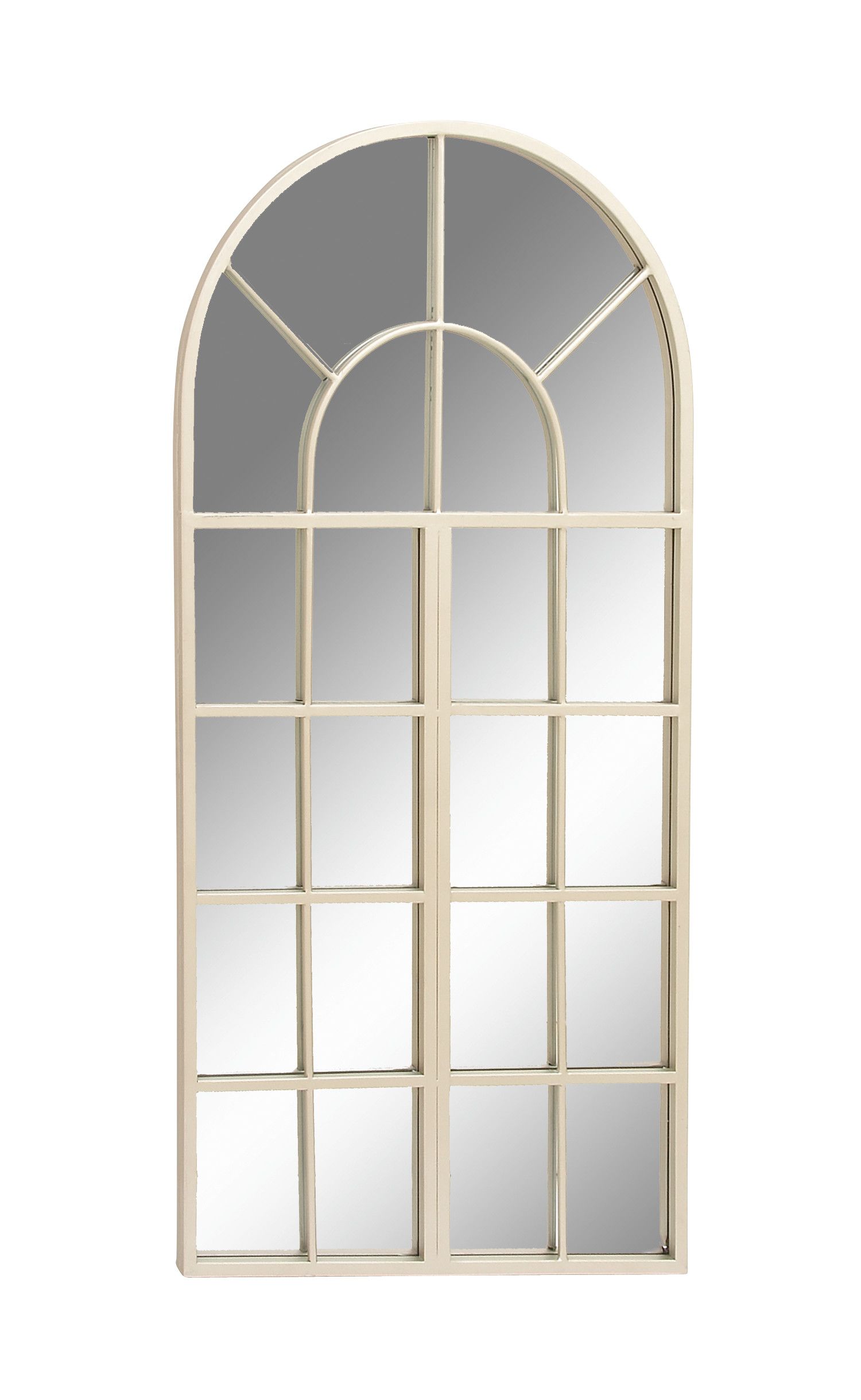 White Traditional Metal Wall Mirror 48 x 24