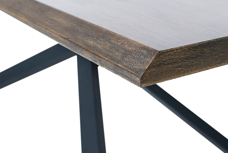 ARNO Dining Table 160cm - Brown & Black