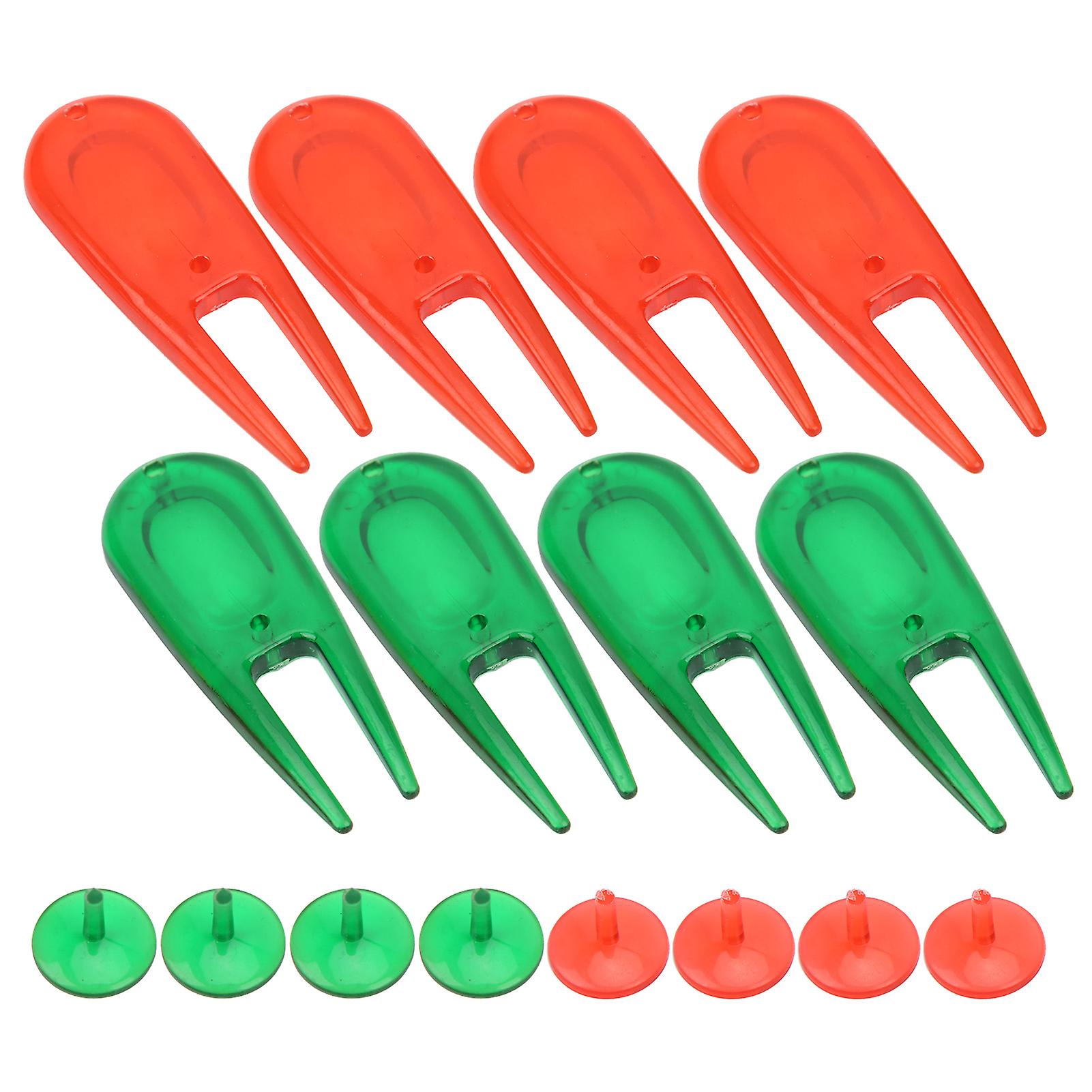 Pe Plastic Golf Ball Divot Tools Pitch Fork Putting Green Repair Kit With Ball Marker