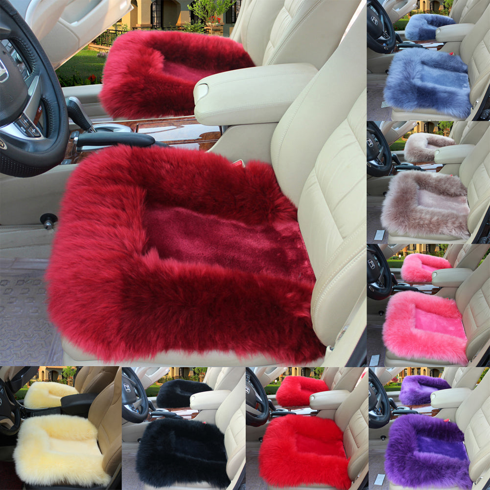 Universal Wool Soft Warm Fuzzy Auto Car Seat Covers Front Rear Cover Car Cushion Chair Pad