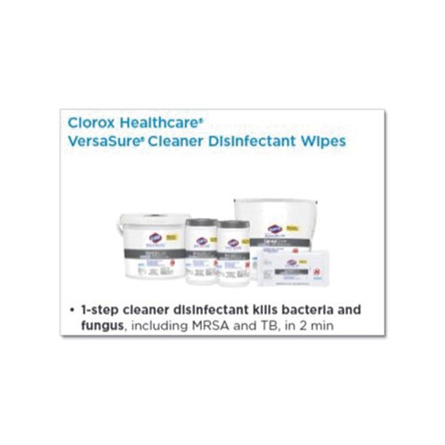 Clorox VersaSure Cleaner Disinfectant Wipes  CLO31759EA