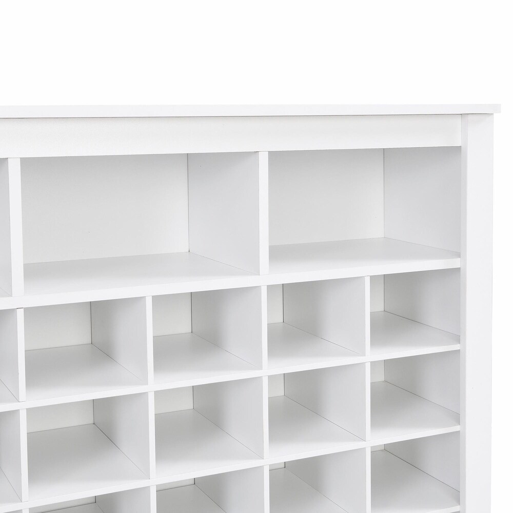 Contemporary 24 Cubby Shoe Console: Stylish  High Quality Storage Solution