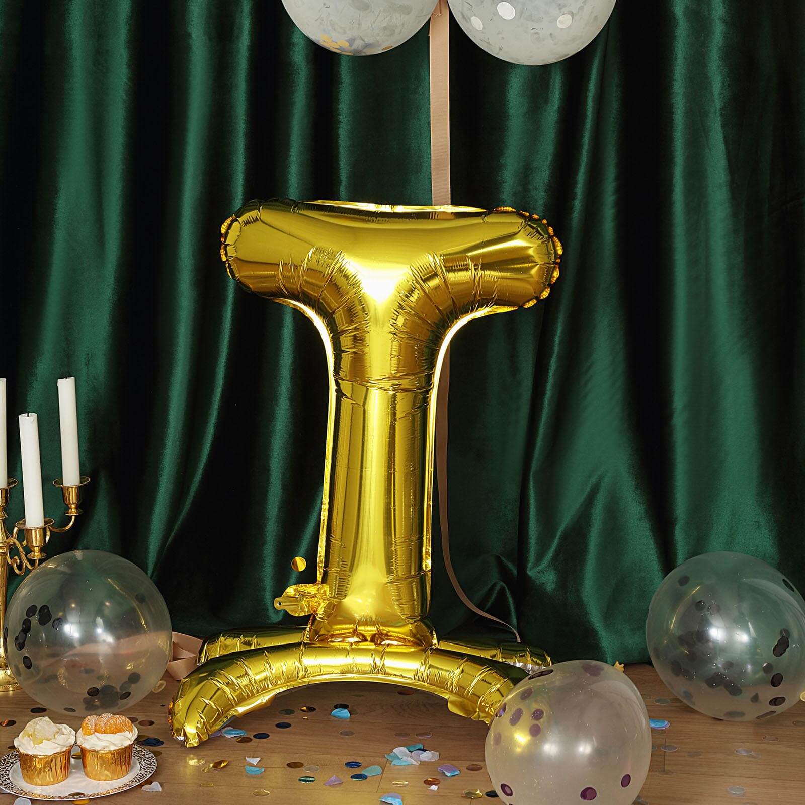 Gold Self Standing Helium/Air Mylar Foil Letter and Number Balloons 27