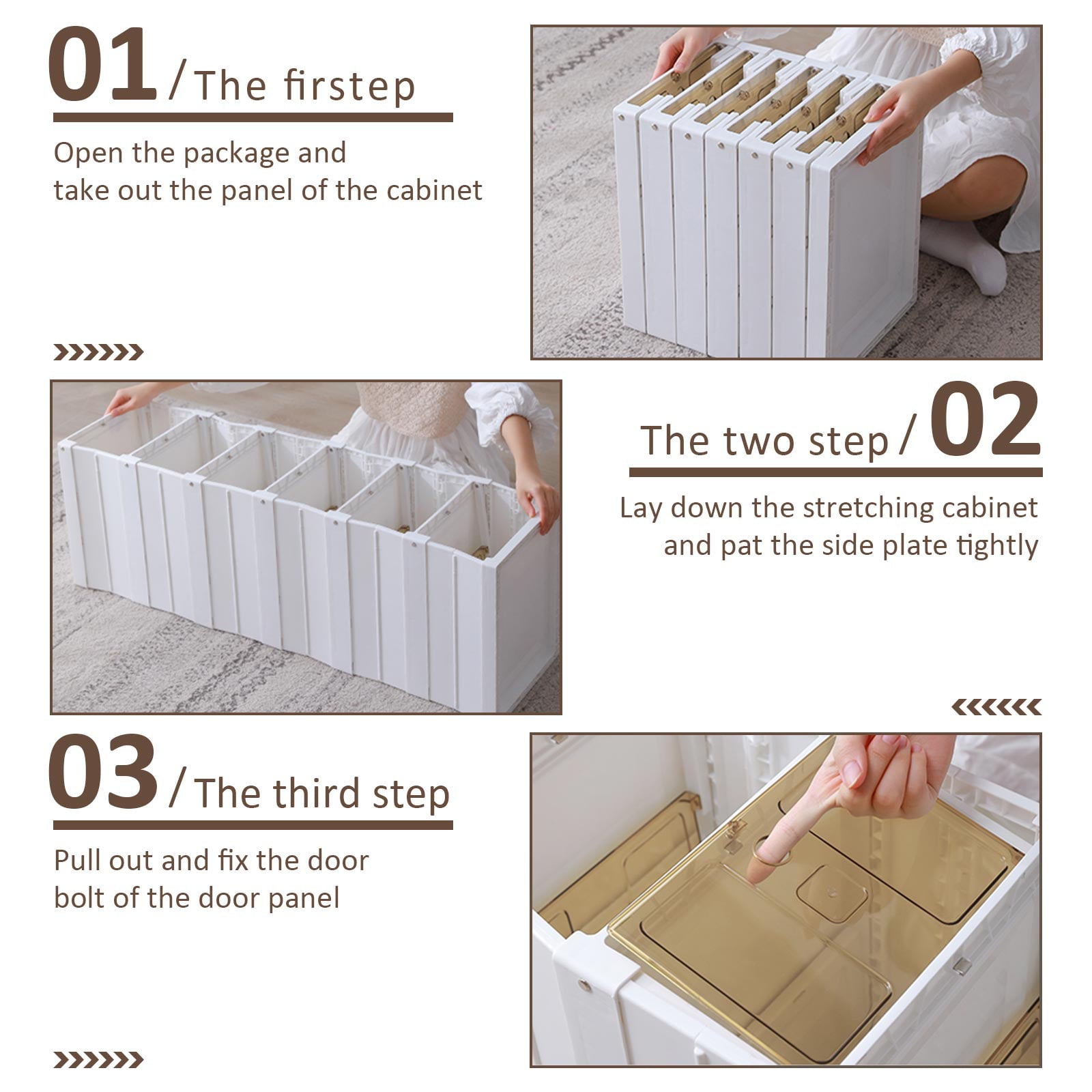 Shoes Box Installation-free Organizer Containers Drawer with Lids, Sneaker Storage Cabinet, Space Saving Bins Shoes Rack for Closet, Entryway, Room