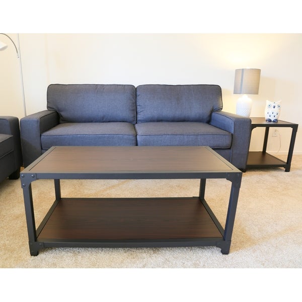 Carbon Loft Whittaker Modern Wood and Metal Coffee Table