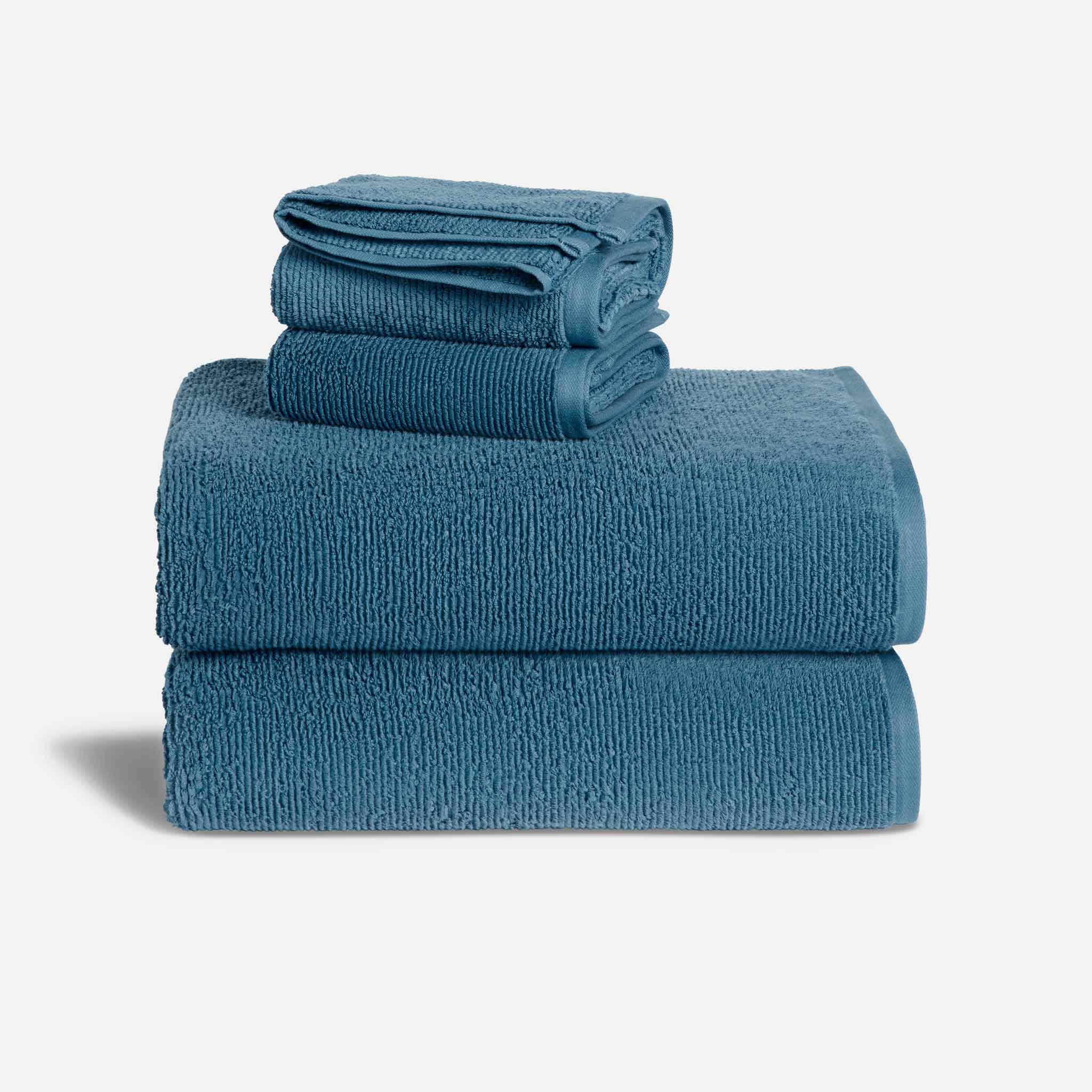 Organic Ribbed Bath Sheet Bundle