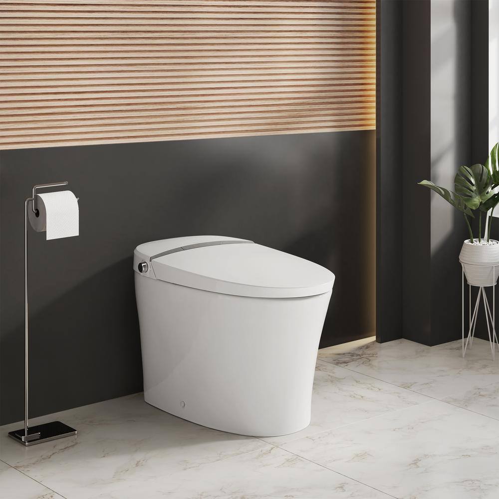 Swiss Madison Avancer Intelligent Tankless 1-piece 1.11.6 GPF Dual Flush Elongated Toilet in White Touchless Vortex Seat Included SM-ST060