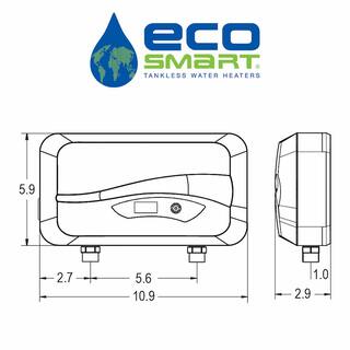 EcoSmart POU 3.5 Point-of-Use Flow Controlled Tankless Electric Water Heater 3.5 kW 120 V POU 3.5