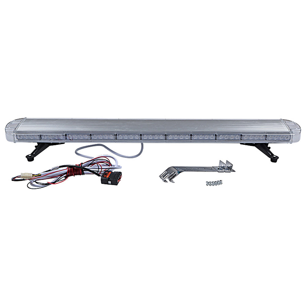 Astra Depot 51 Inch 96 LED Strobe Light Bar Amber White Emergency Beacon Snow Plow Tow Truck Vehicles Roof Top Mount