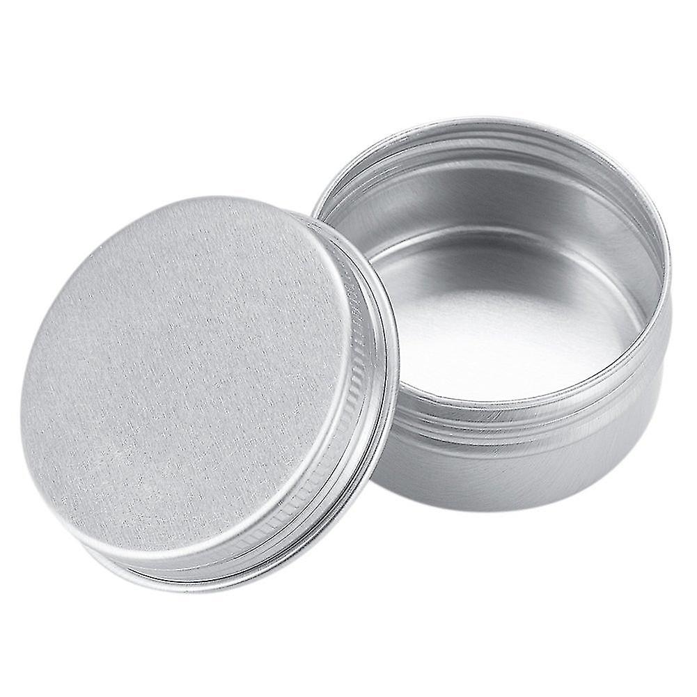 30ml Silver Small Aluminum Round Lip Balm Storage Jar Containers With Screw Cap For Lip Balm， Cosme