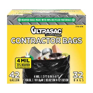 Ultrasac 42 Gal. Contractor Trash Bag (32 Count) HMD 770478