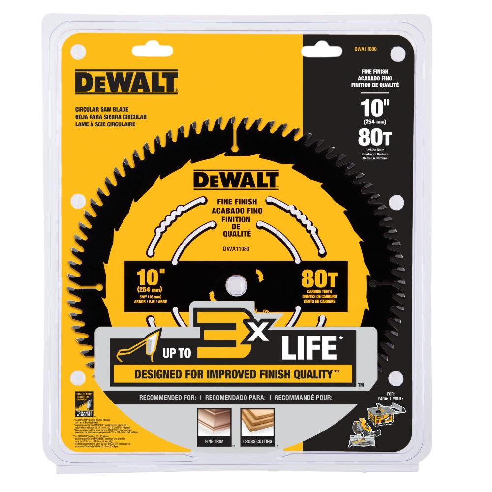 DEWALT Circular Saw Blade 10 80T