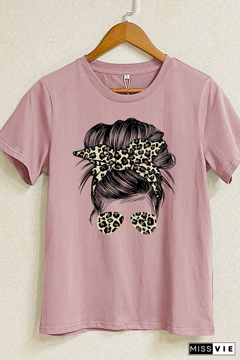 Mama Leopard Short Sleeve Graphic Tee Wholesale