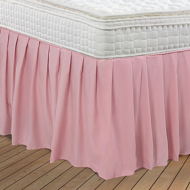 Polyester Ruffled Durable Solid Bed Skirt with 16 Drop 1 Pc Twin 39 x 75