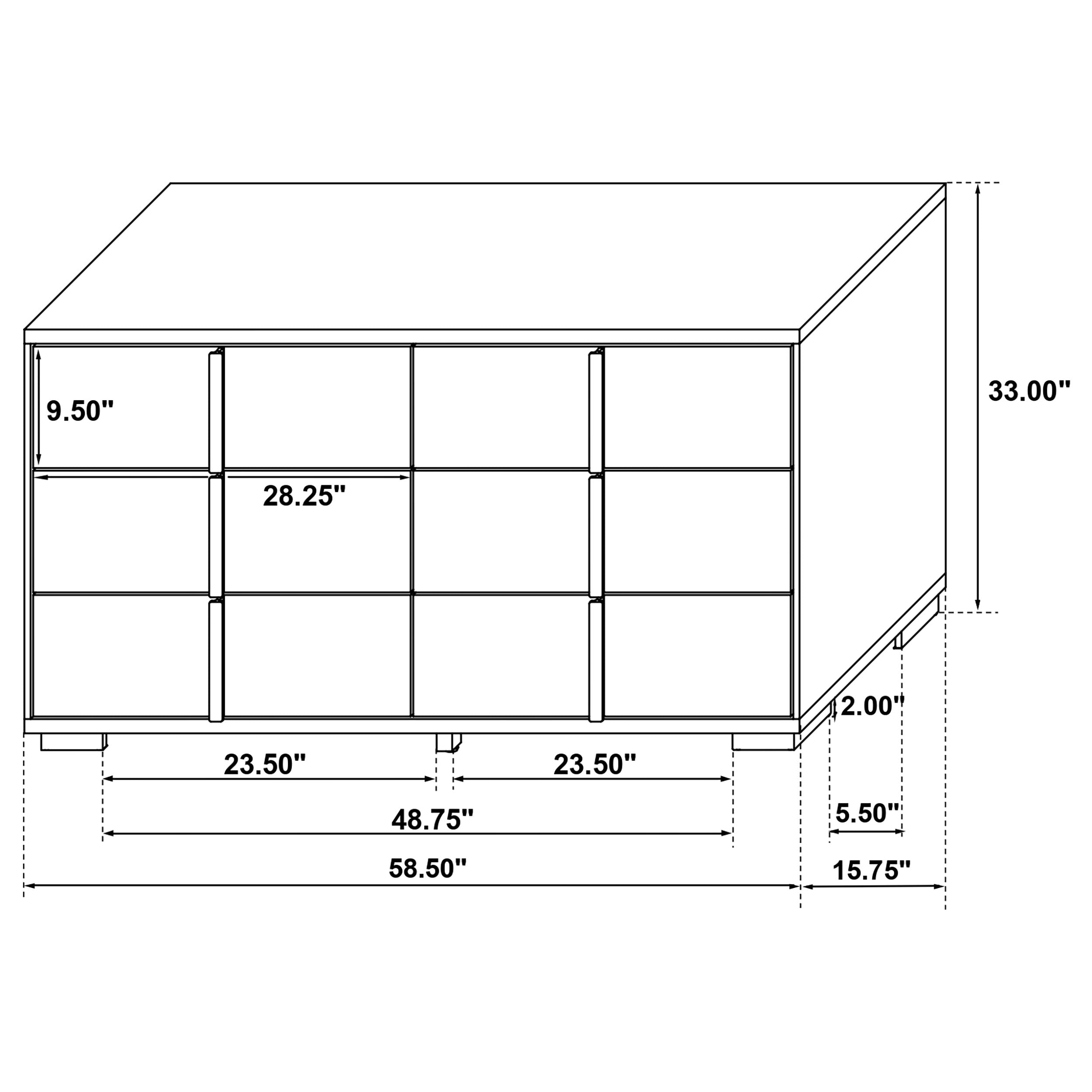 Marceline 4-Piece Bedroom Set With LED Headboard Black-222831-S4