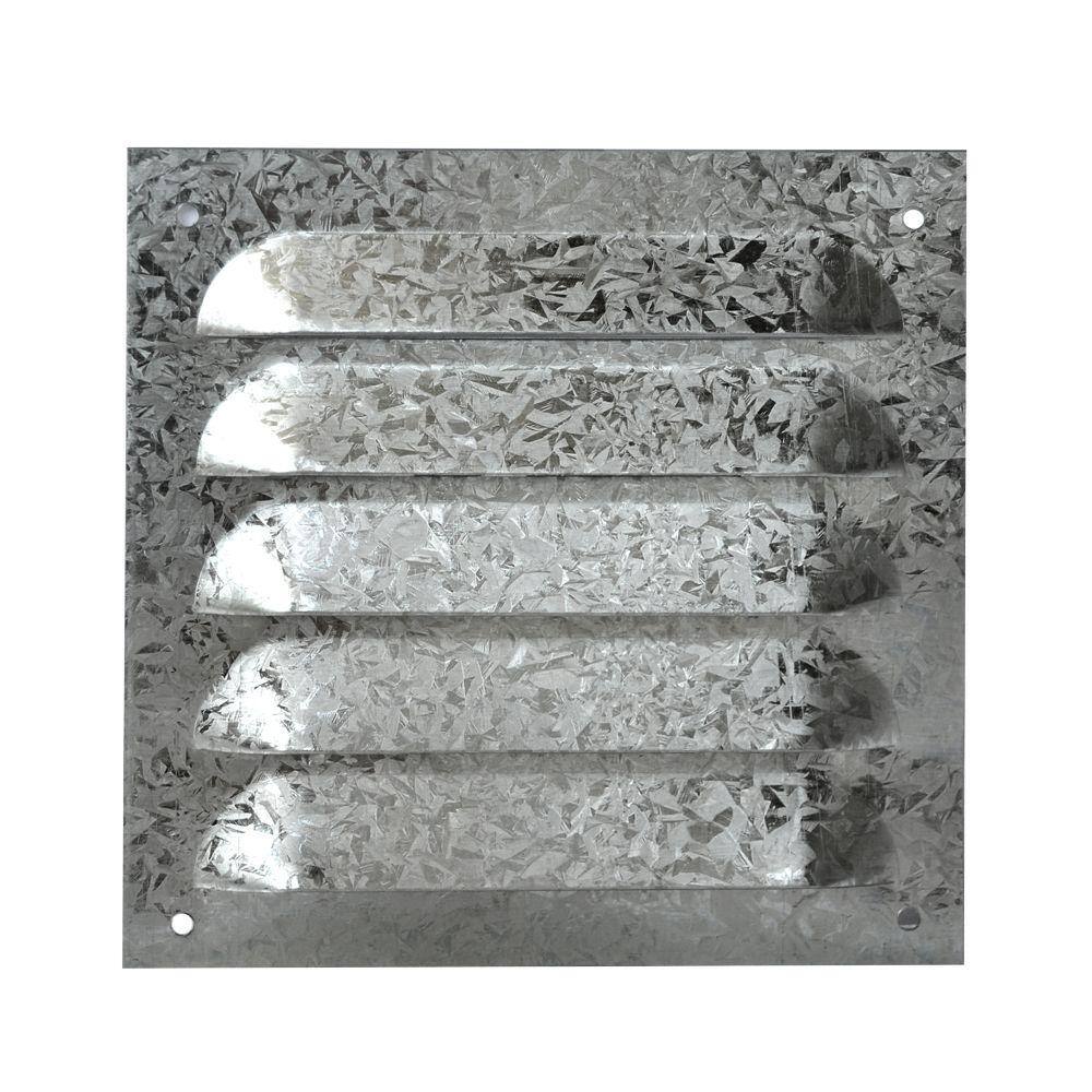 Master Flow 6 in. x 6 in. Galvanized 26 Gauge Louver with Screen 26L6X6GS