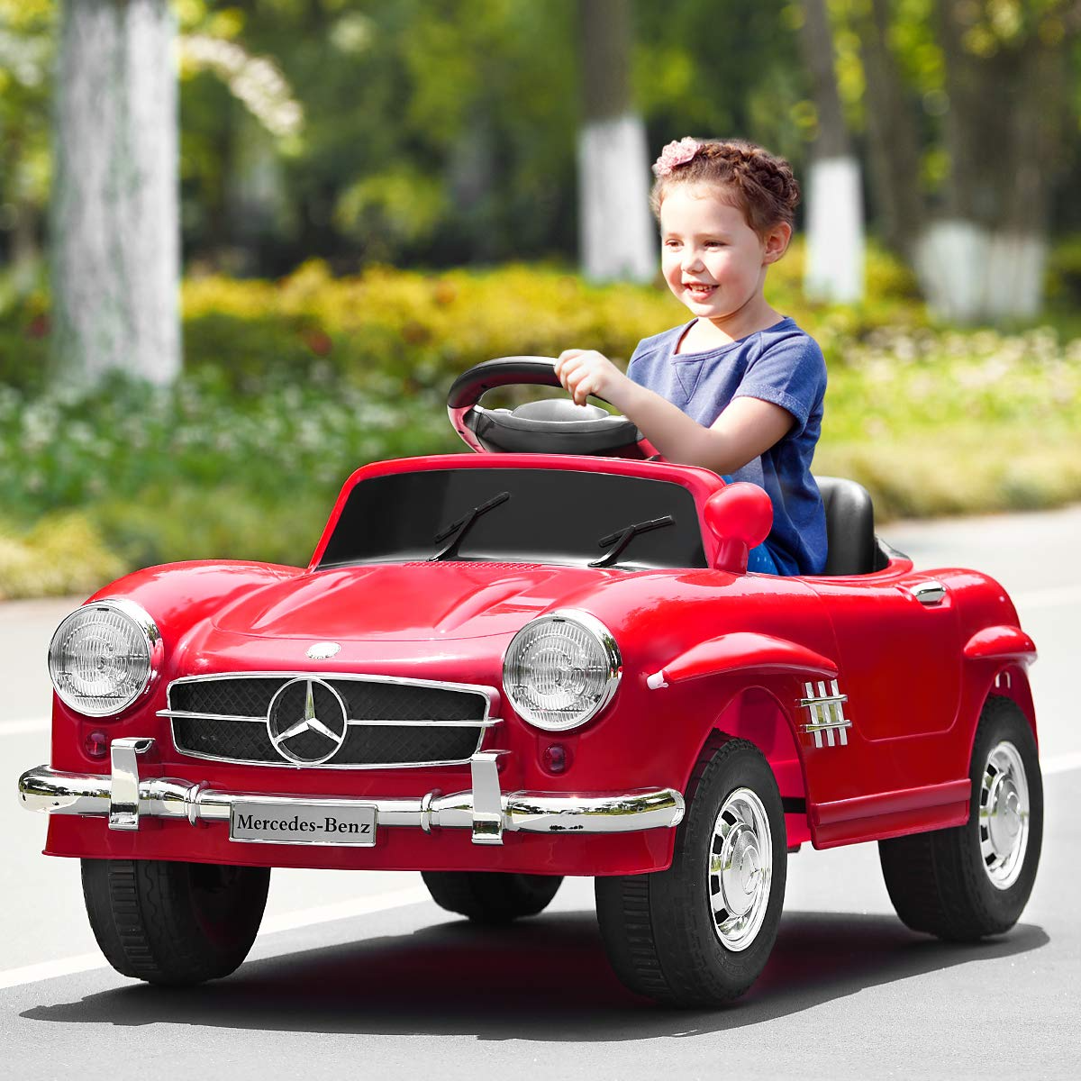 Licensed Mercedes Benz 300SL, 6V Electric Kids Vehicle with Manual/Parental Remote Control Modes