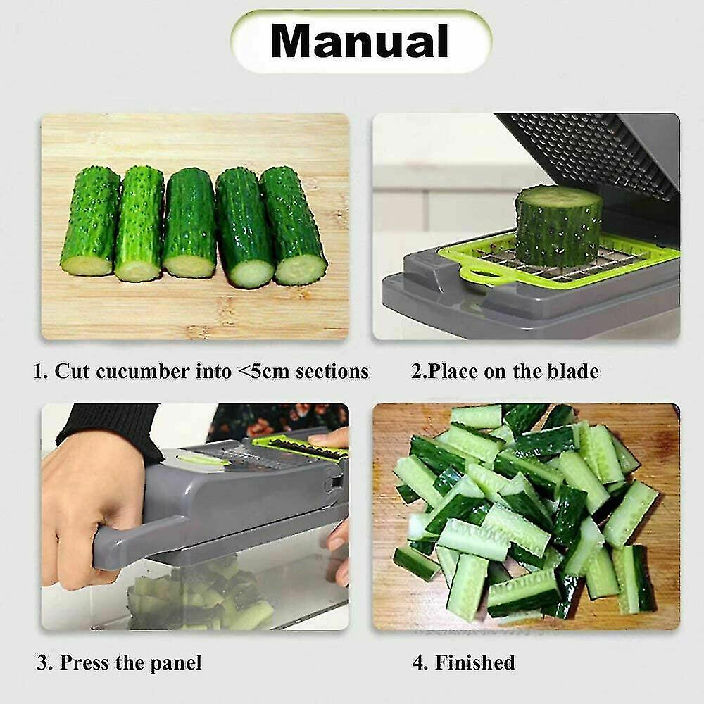 14-in-1 Vegetable Fruit Chopper Cutter Food Onion Veggie Dicer Slicer Kitchen