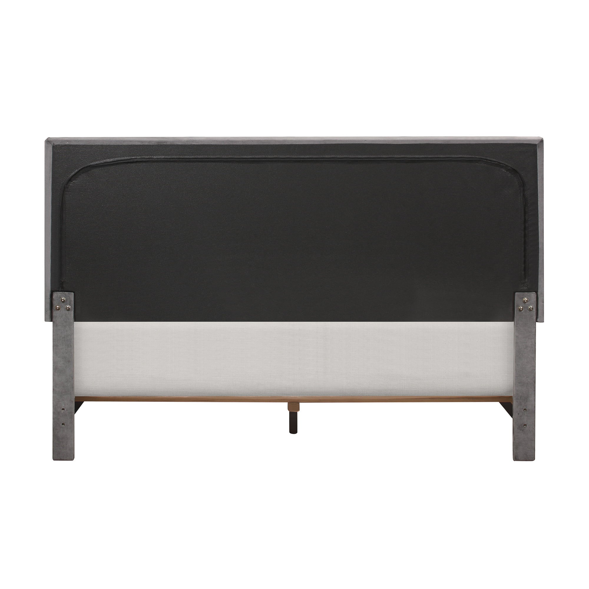 Edie Upholstered Queen Horizonal Tuft Platform Bed, Charcoal