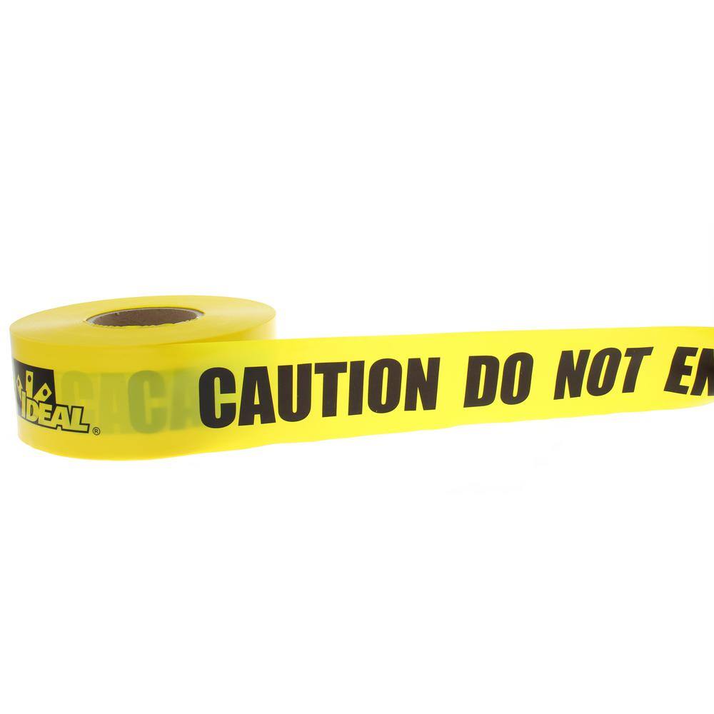 IDEAL 3 in. x 1000 ft. Barricade Tape Caution Do Not Enter Yellow 42-002