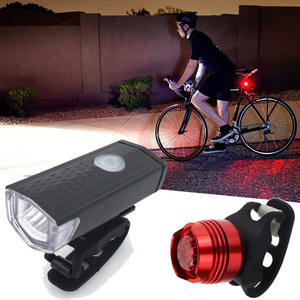 Super Bright USB Led Bike Bicycle Light Rechargeable Headlight andTaillight Set