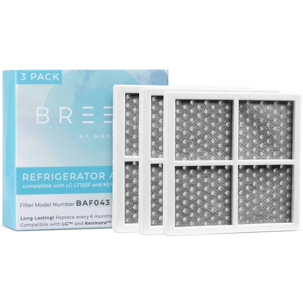 Breeze By Maya Replacementlg Lt120f kenmore 469918 Refrigerator Air Filter 3pk Baf343