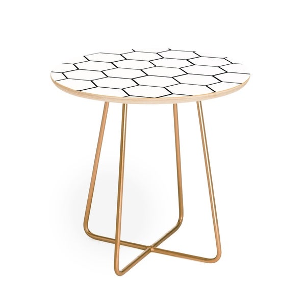 Deny Designs Honey Comb Side Table (Round or square， 2 leg options)