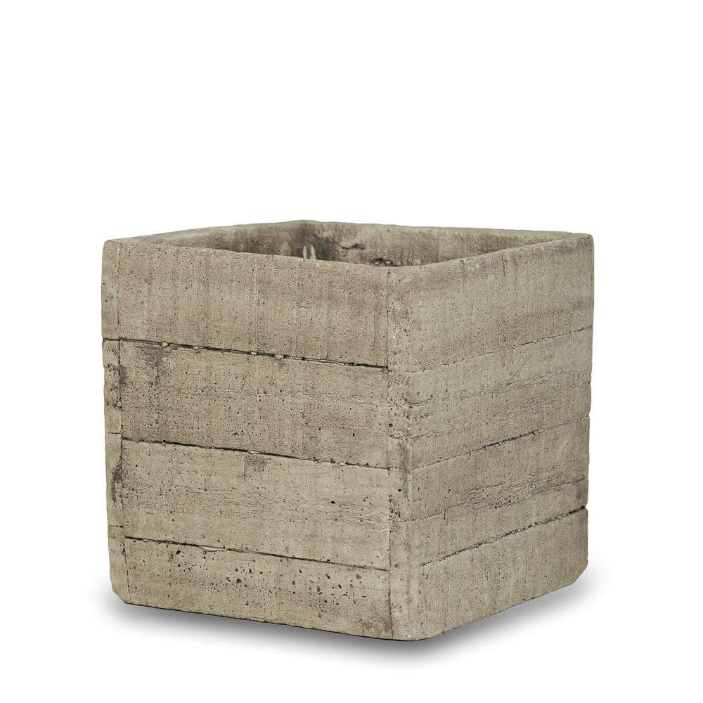 Paddock Home and Garden 7 in. Concrete Tall Square Planter Box 521435