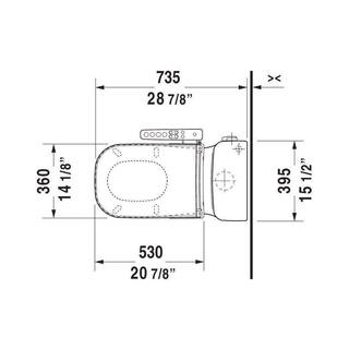 Duravit D-Code 1-Piece 1.28 GPF Single Flush Elongated Toilet in White Seat Not Included 0113010082