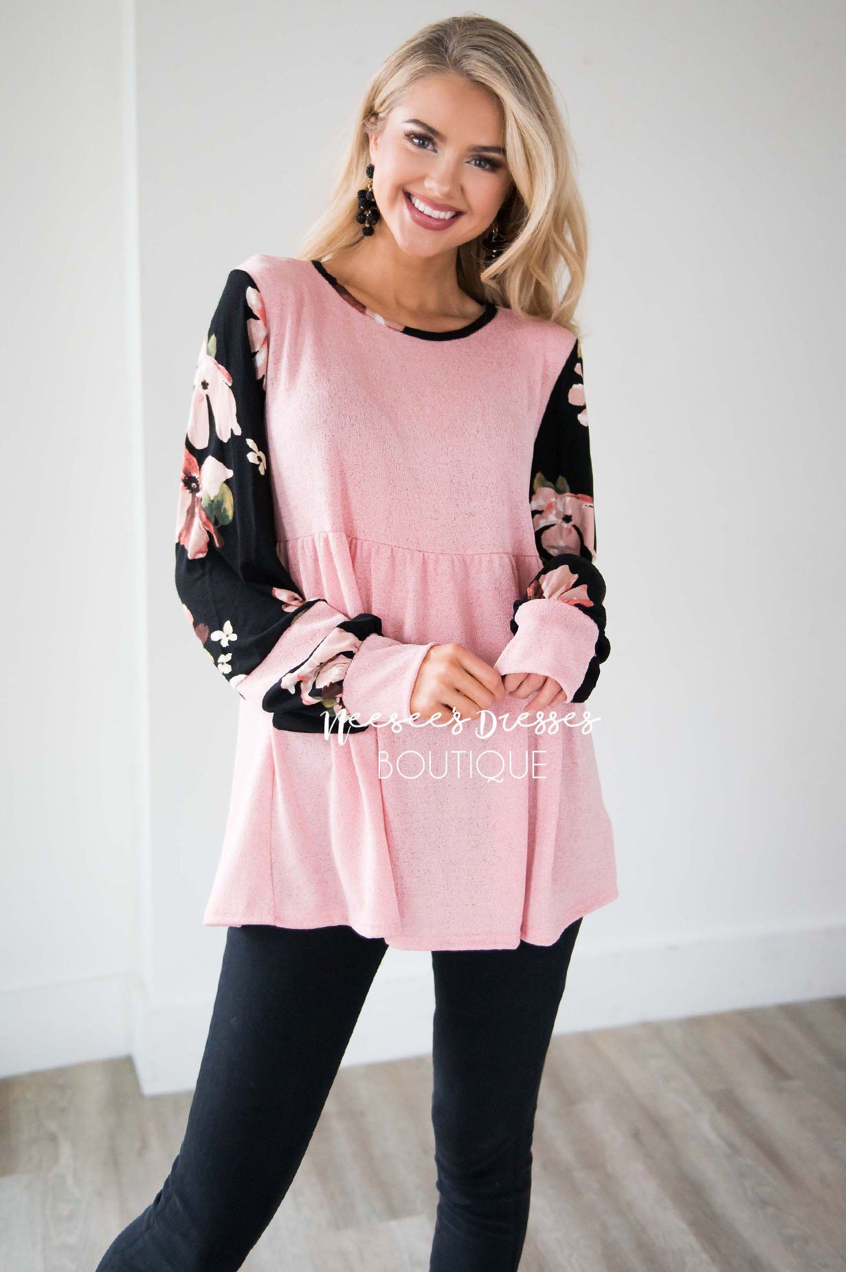 Velvet Bubble Sleeve Peplum Top